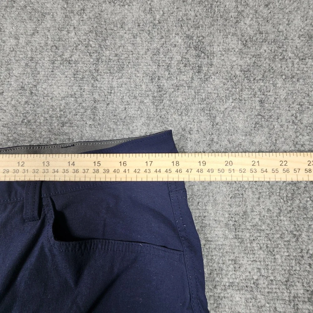 Eddie Bauer Mens 36x30 Fleece Lined Tech Pants Navy Blue Cargo Hiking 283947